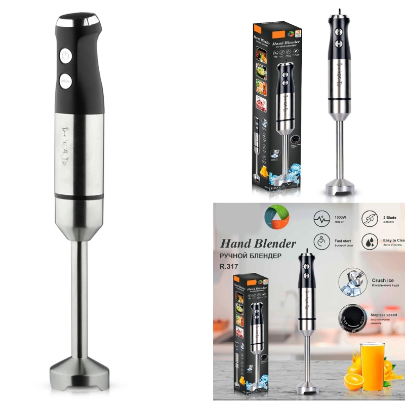 Blender High Power - 1000W Electric Immersion Hand Blender Powerful