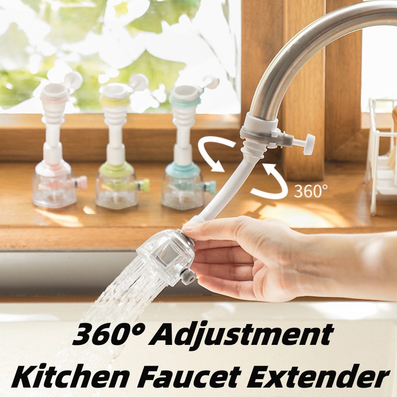 Kitchen Appliances Unit - 360° Adjustment Kitchen Faucet Extender Dual