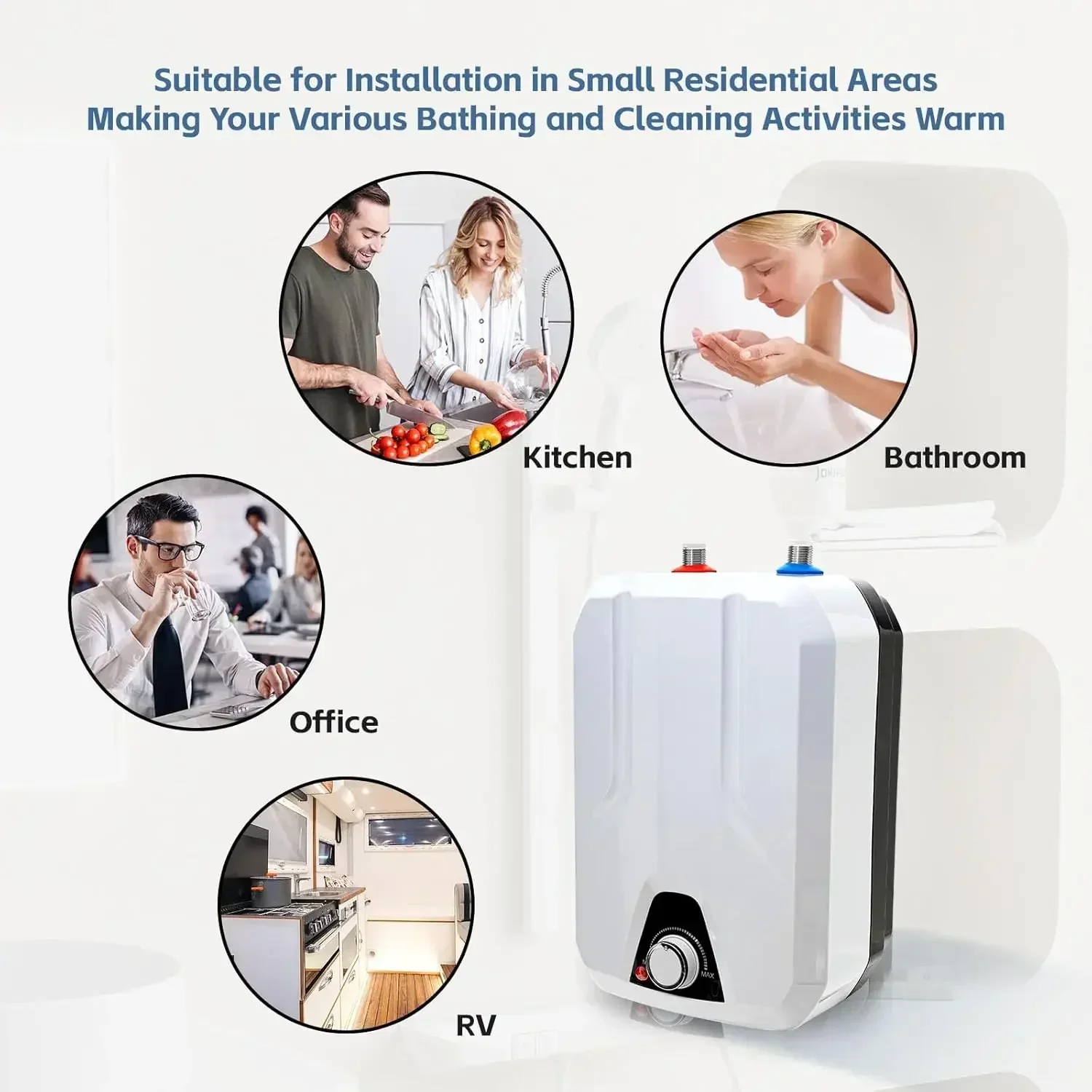 Kitchen Appliances White - 110V 1500W Instant Mini Hot Water