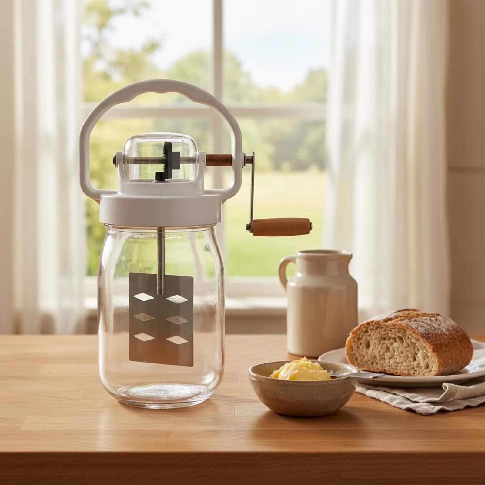 Kitchen Appliances Unit - Hand Crank Butter Churner Manual Butter