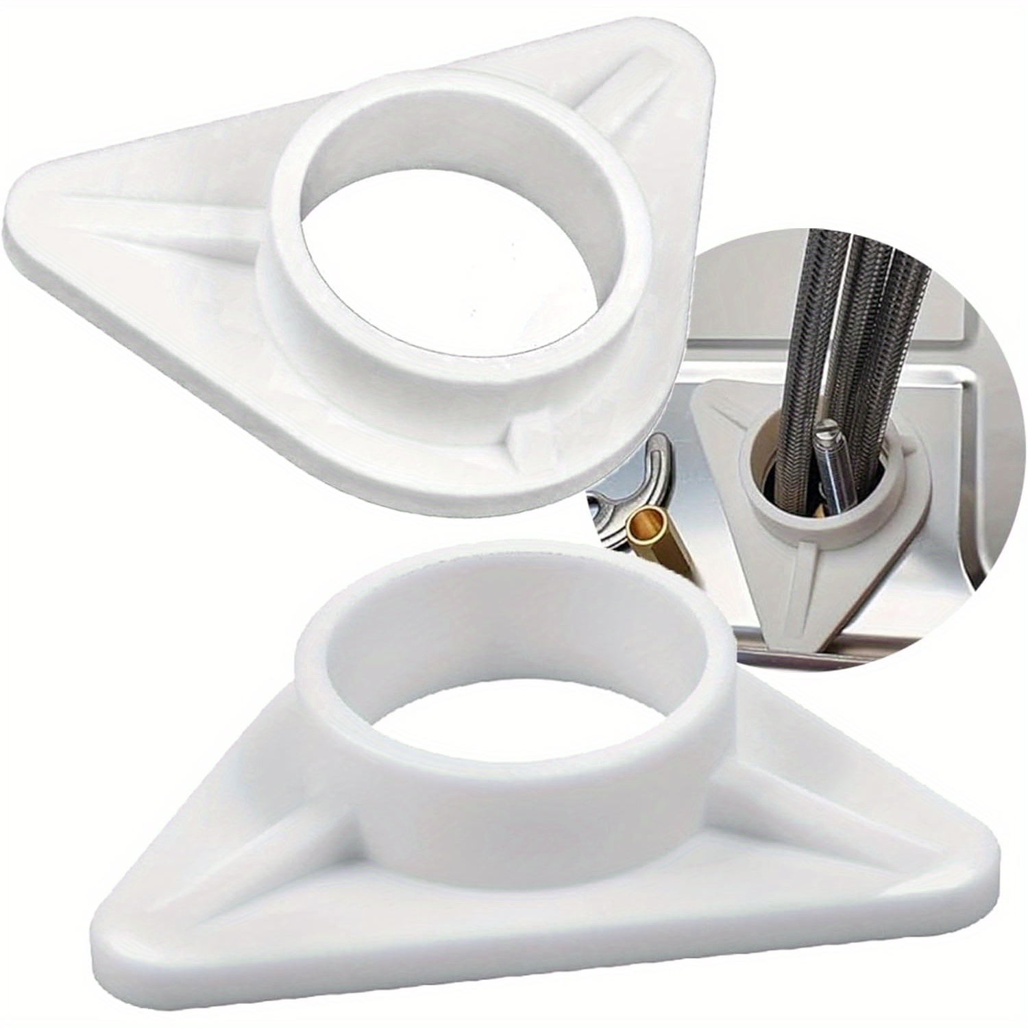 Kitchen Appliances White - 34mm Inner Diameter Hole Two Stainless