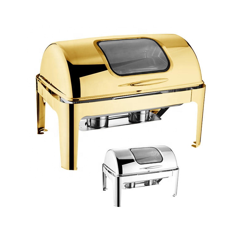 Kitchen Appliances Set - Luxury Rectangular Roll Top Stainless Steel