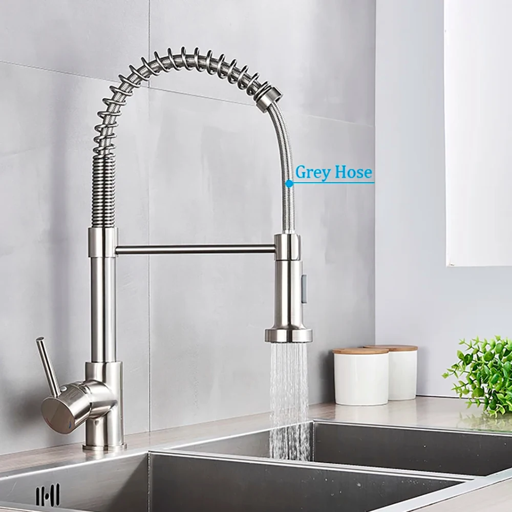 Kitchen Appliances White - Spring Brushed Nickel Kitchen Faucet Deck