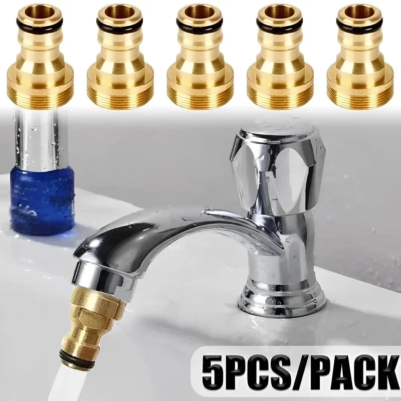 Kitchen Appliances Unit - 1/2/5PCS Universal Tap Kitchen Adapters Brass
