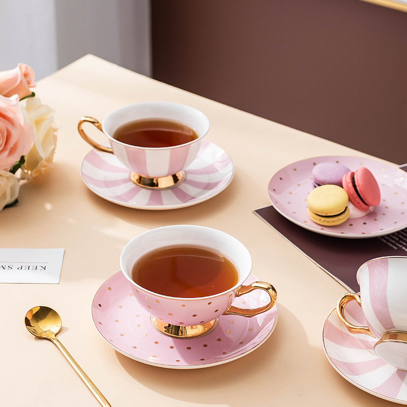 Ceramic Pink Coffee Mugs with  - Kitchen Appliances Set ulasan dan harga