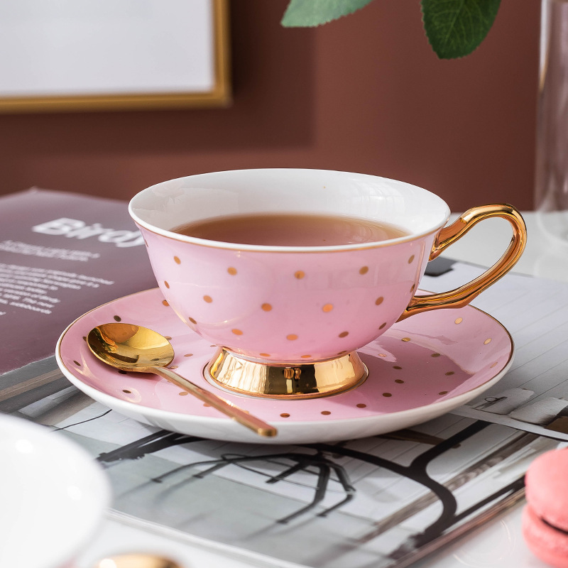Ceramic Pink Coffee Mugs with  - Kitchen Appliances Set ulasan dan harga