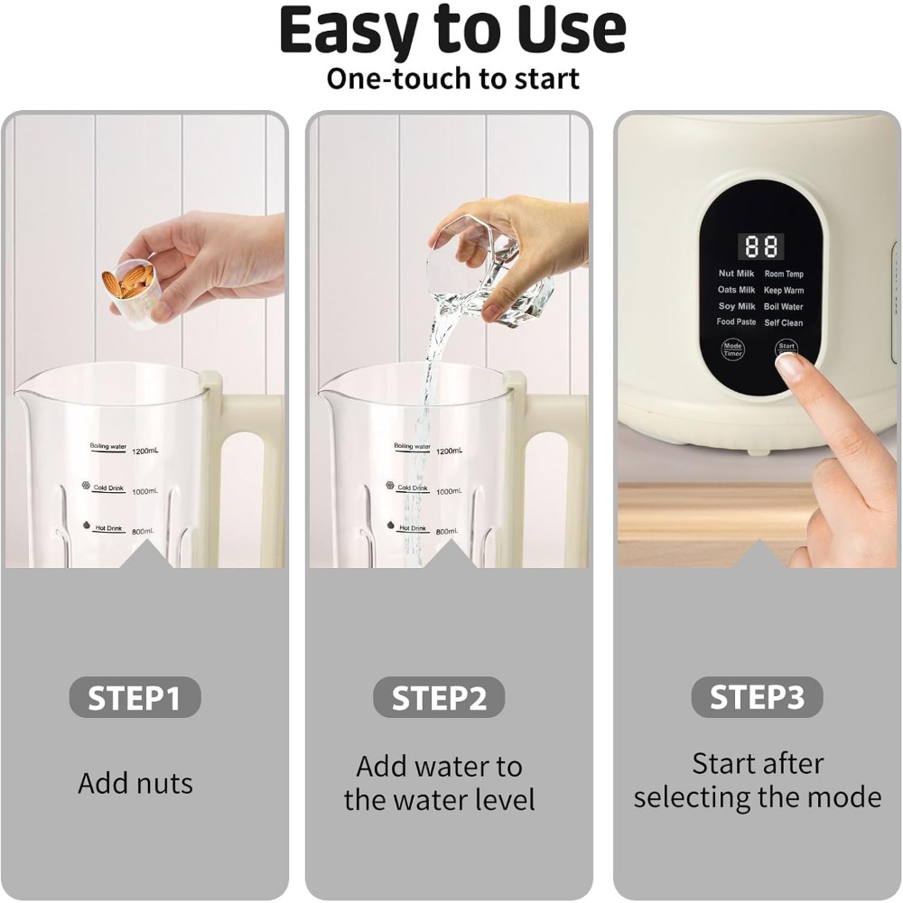40 Oz Automatic Plant Milk Mak - Soy Milk Maker ulasan dan harga