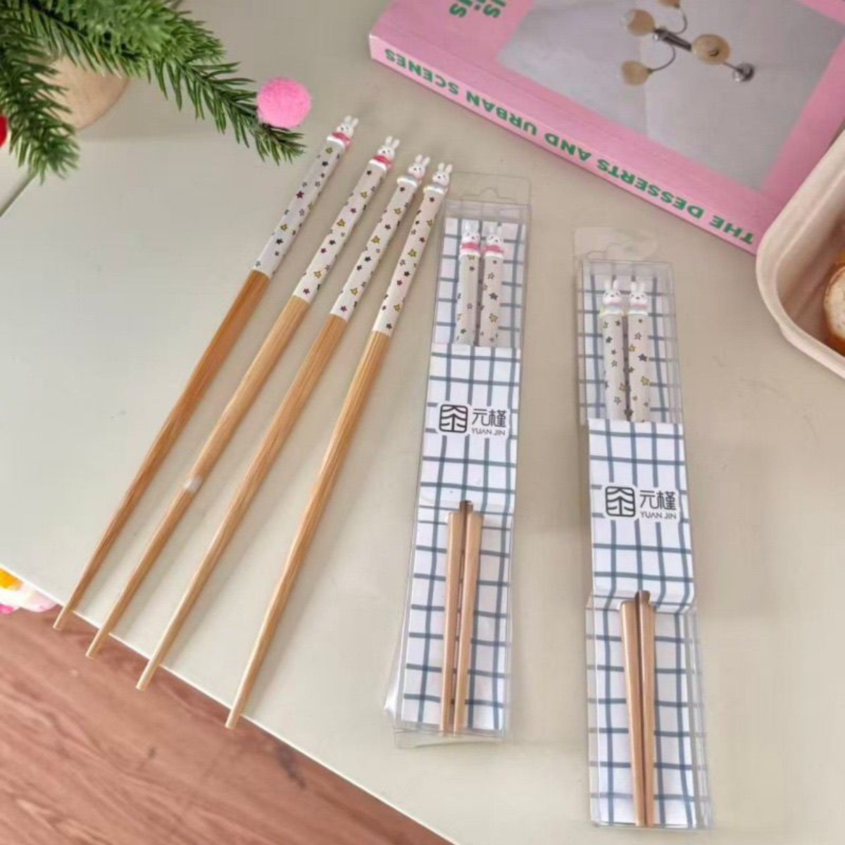 Kawaii Miffy Rabbit Chopsticks - Kitchen Appliances Set ulasan dan harga