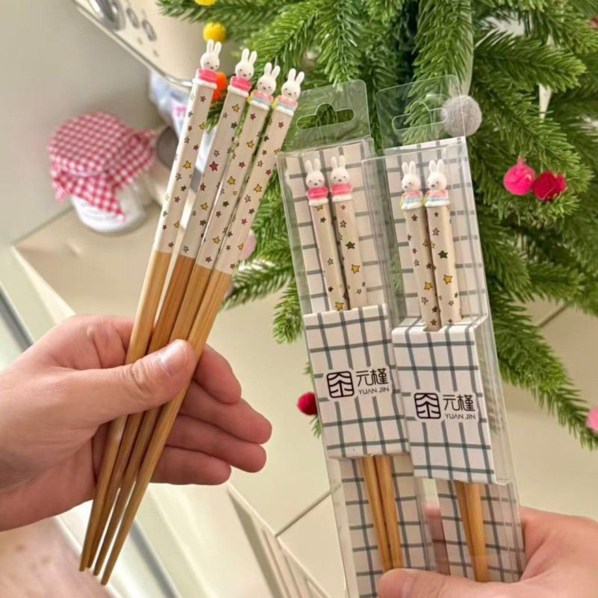 Kawaii Miffy Rabbit Chopsticks - Kitchen Appliances Set ulasan dan harga