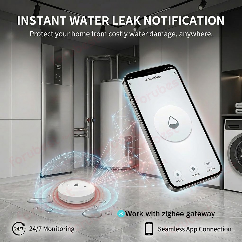 Zigbee Water Sensor Leak Flood - Kitchen Appliances Video ulasan dan harga