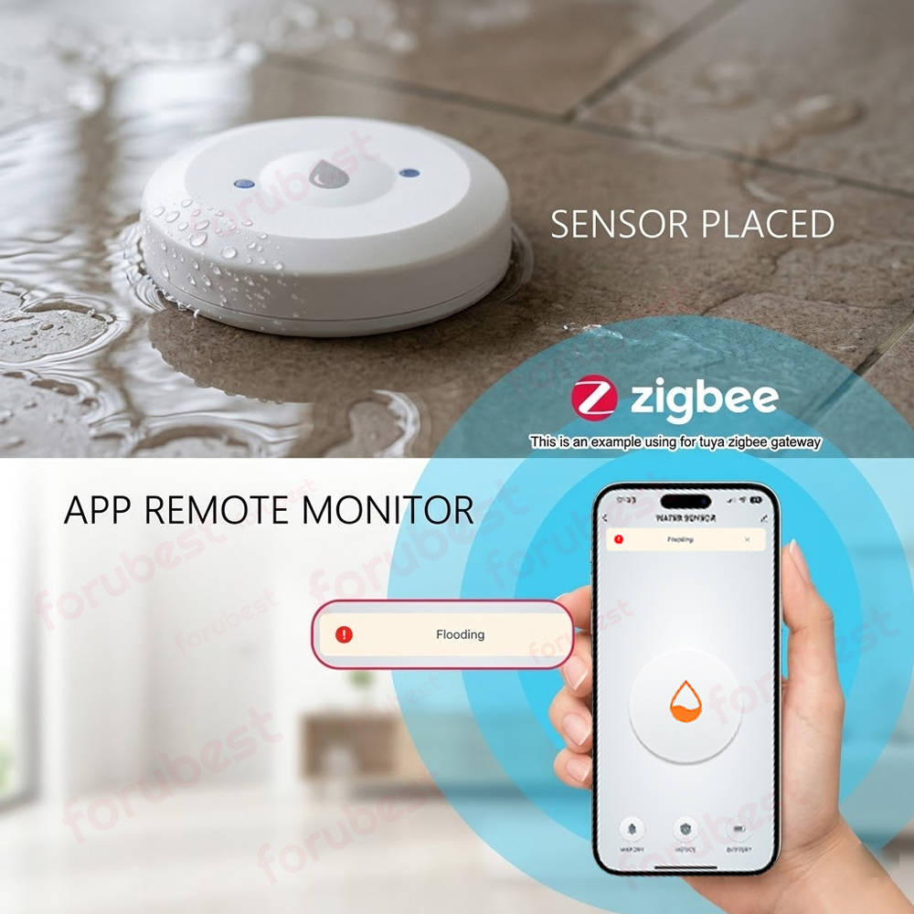 Zigbee Water Sensor Leak Flood - Kitchen Appliances Video ulasan dan harga