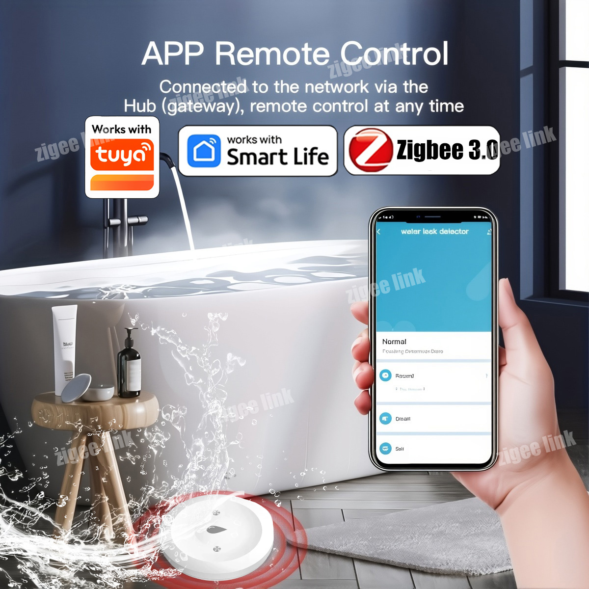 Smart Water Leak Sensor For Tu - Kitchen Appliances Video ulasan dan harga