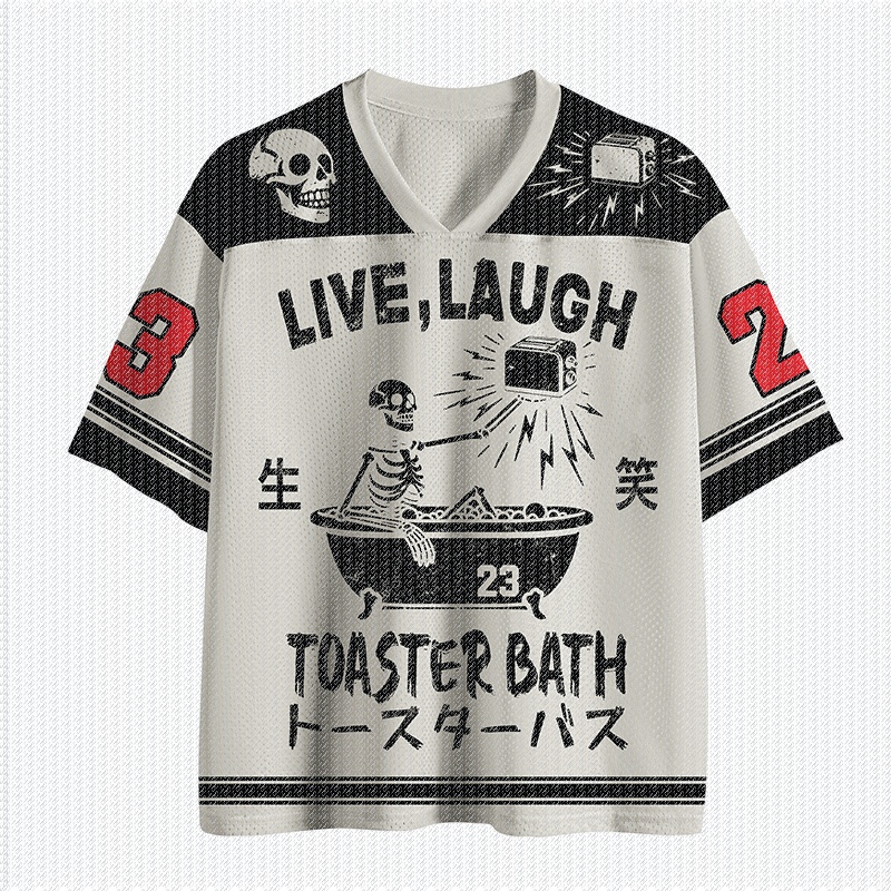 V Neck White Black Color Block - Bread Maker Machine ulasan dan harga