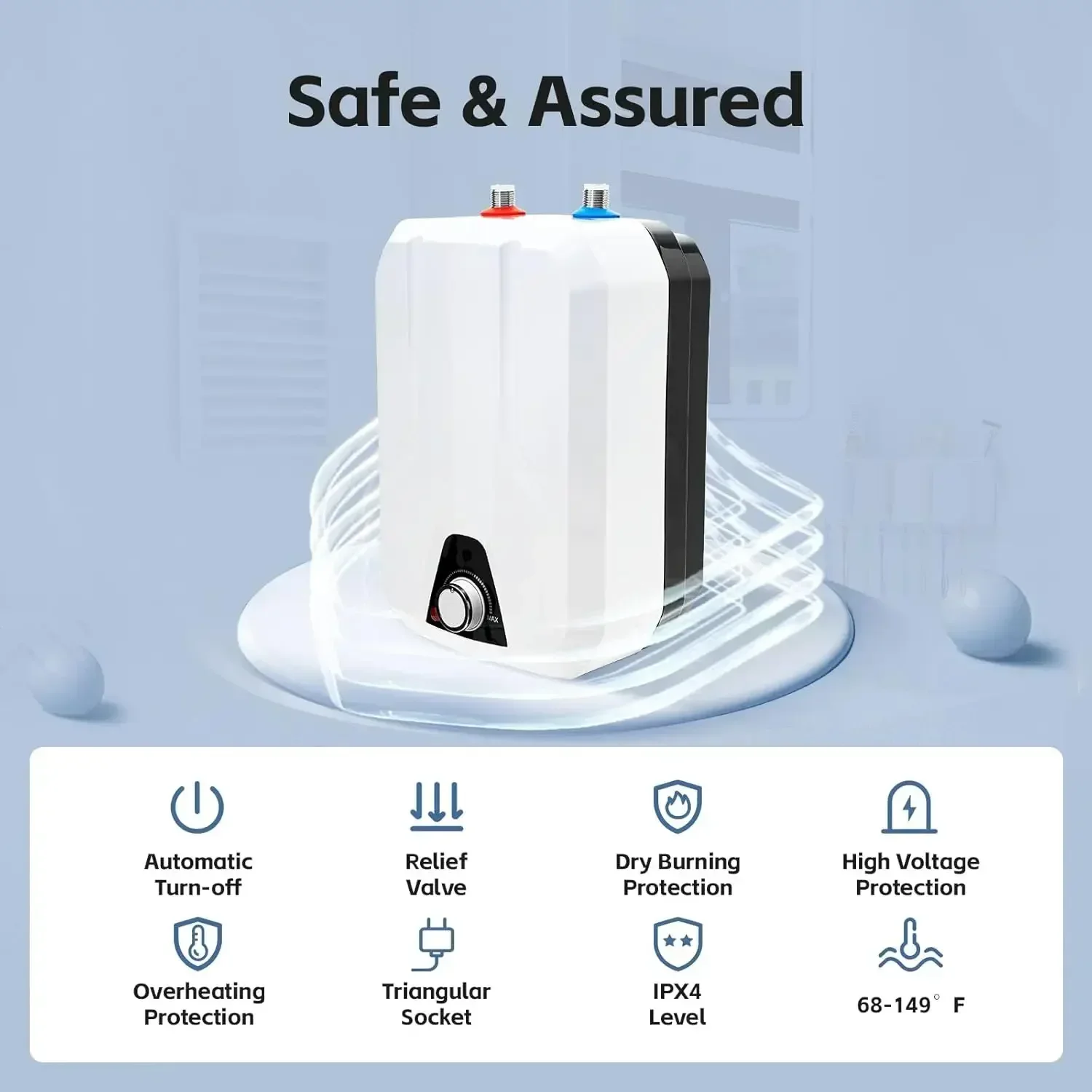 110V 1500W Instant Mini Hot Wa - Kitchen Appliances White ulasan dan harga