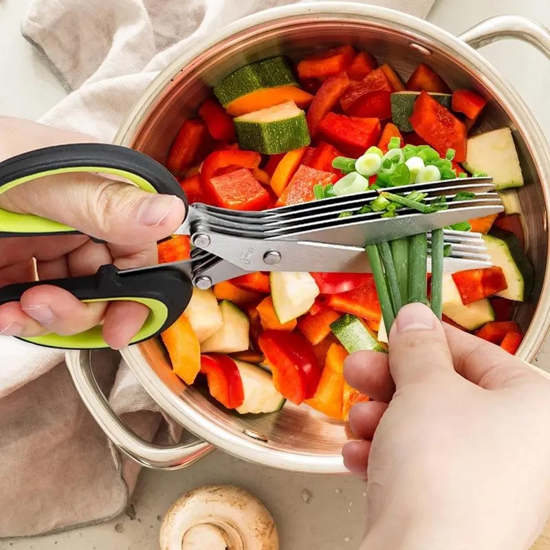 Multi-Layer Scissor Stainless  - Kitchen Appliances Green ulasan dan harga