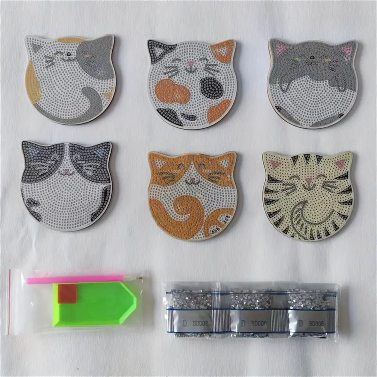 6 Pieces/set DIY Cat Rhineston - Kitchen Appliances Set ulasan dan harga