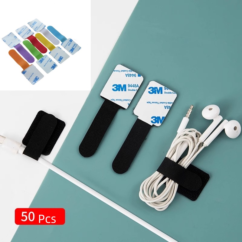 50pcs Hook and Loop Cable Ties - Kitchen Appliances At Home ulasan dan harga