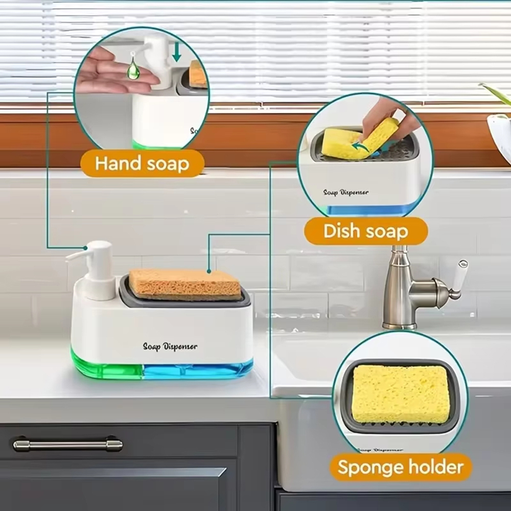 3-in-1 Hand And Dish Soap Disp - Kitchen Appliances Set ulasan dan harga