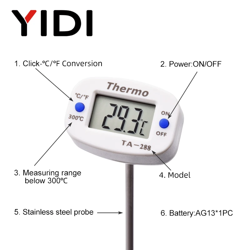 TA288 LCD Digital Food Thermom - Kitchen Appliances Video ulasan dan harga