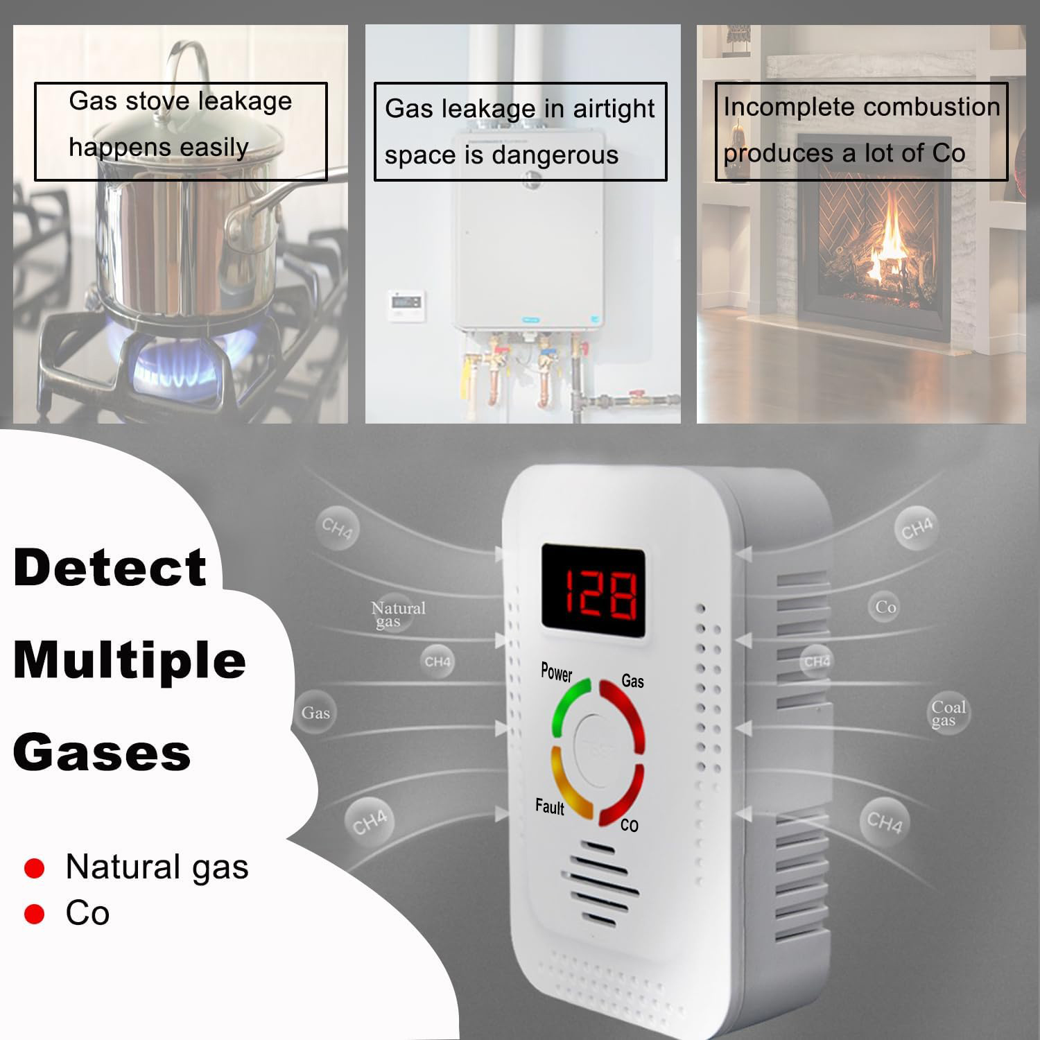 Natural Gas Detector 2in1 And  - Kitchen Appliances Video ulasan dan harga