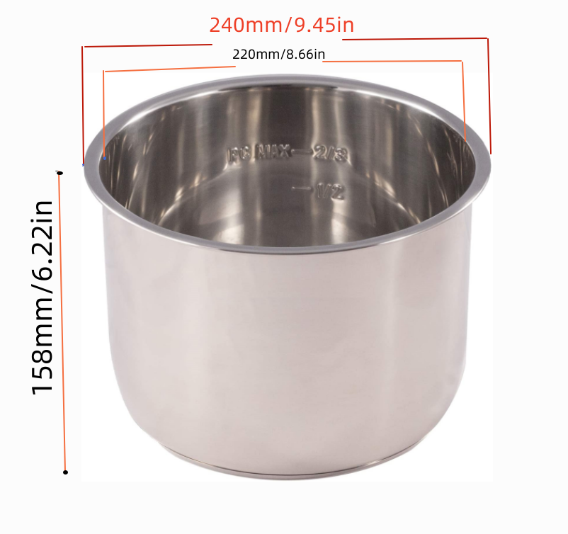 1pcs Stainless Steel Inner Coo - Instant Pot Pressure Cooker ulasan dan harga